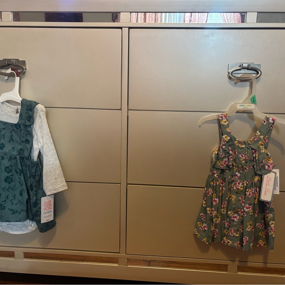 Floral Green Baby Dress Set